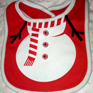snowman novelty bib
