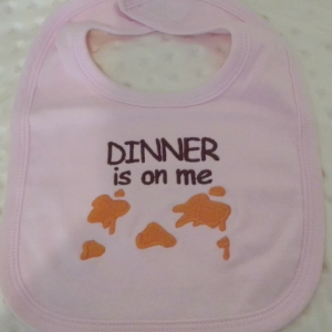 dinner is on me bib