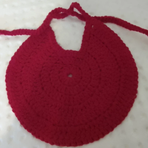 Red Bib & Bonnet Set