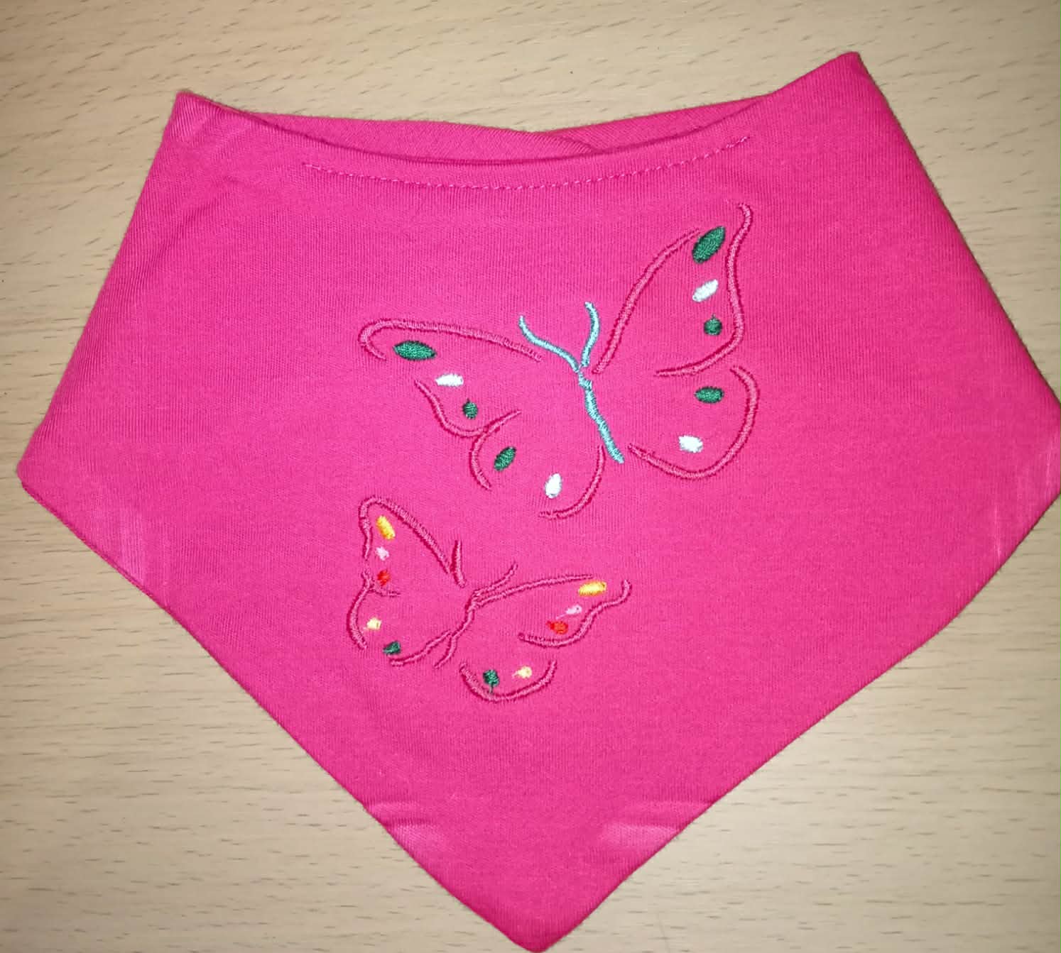 Butterfly Bib – Pink Bandana