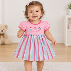 Watch Me Grow Lined Stripe Dress age 12 months