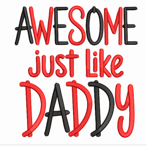 Awesome Like Daddy embroidered bib