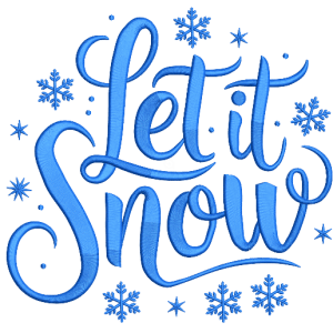 Let It Snow – Embroidered Baby Bib