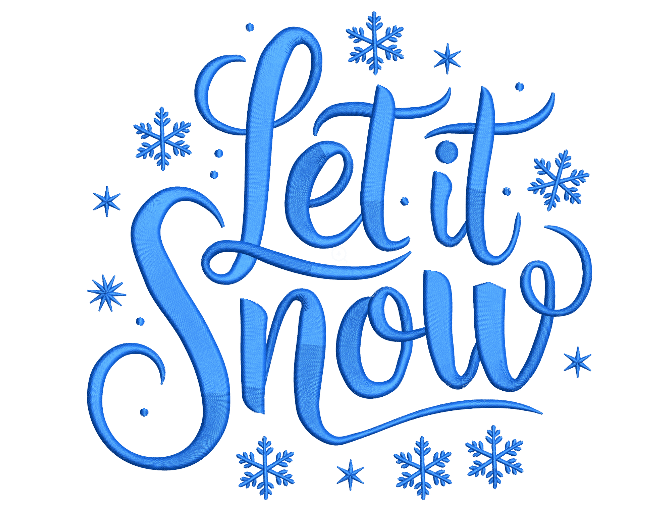 Let It Snow – Embroidered Baby Bib