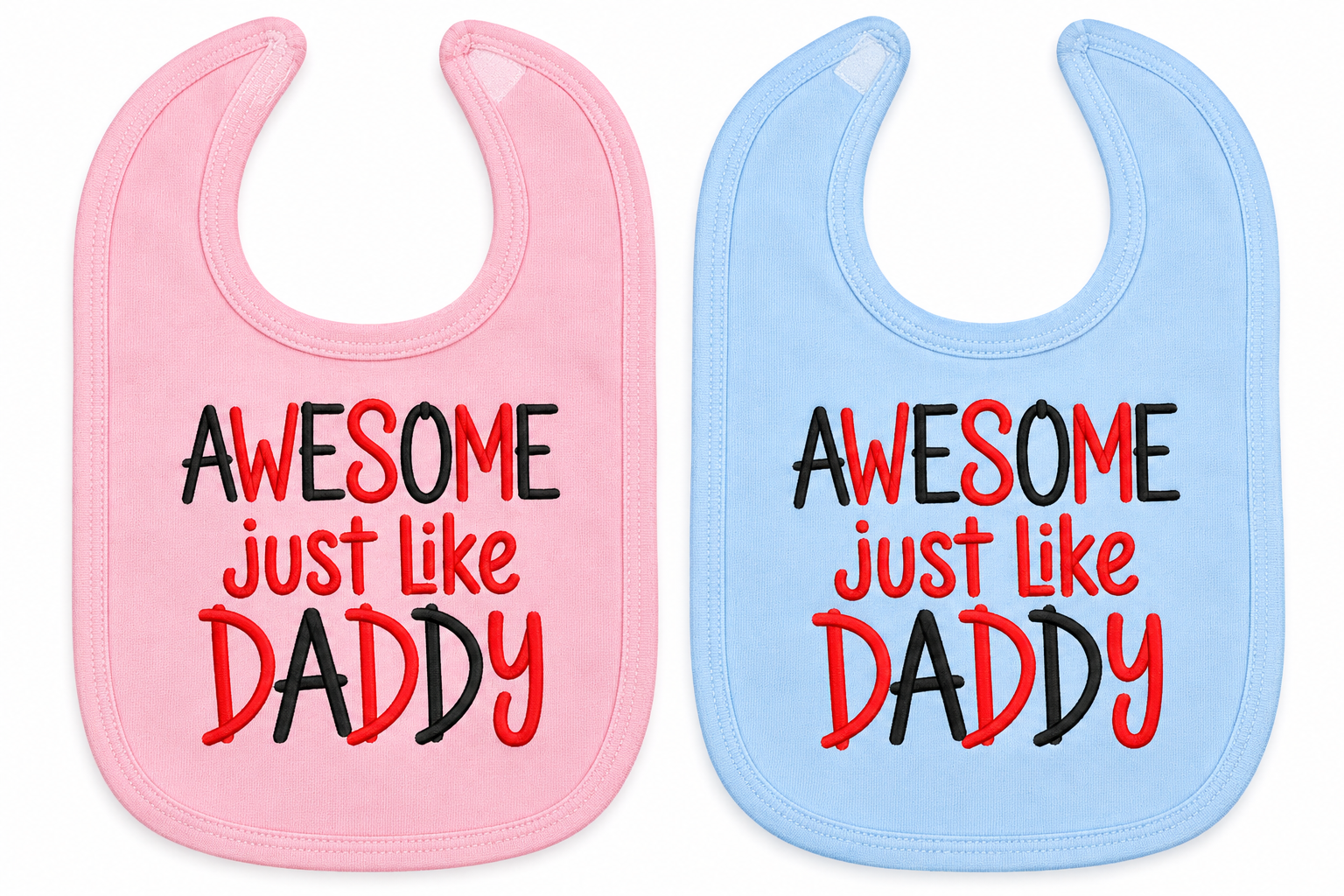 Embroidered Awesome Like Daddy Bib