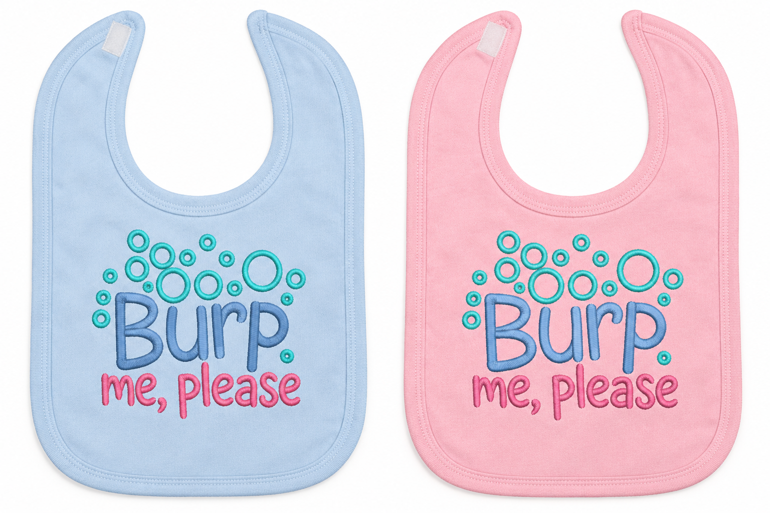 Burp Me Embroidered Baby Bib