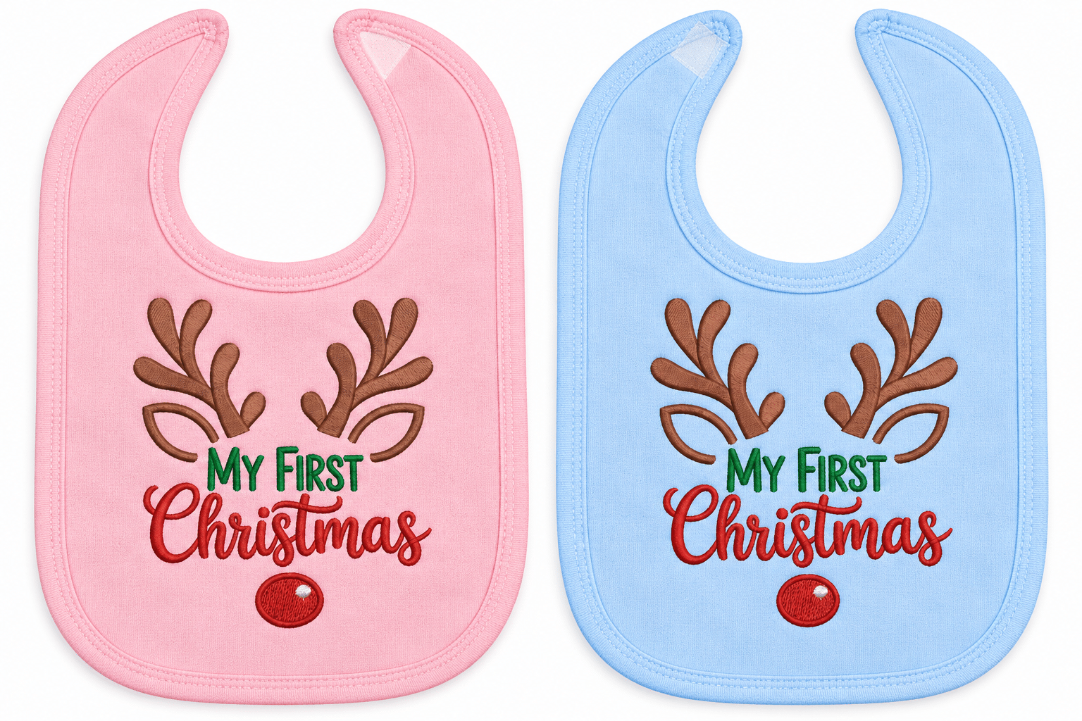 My First Christmas – Reindeer Bib